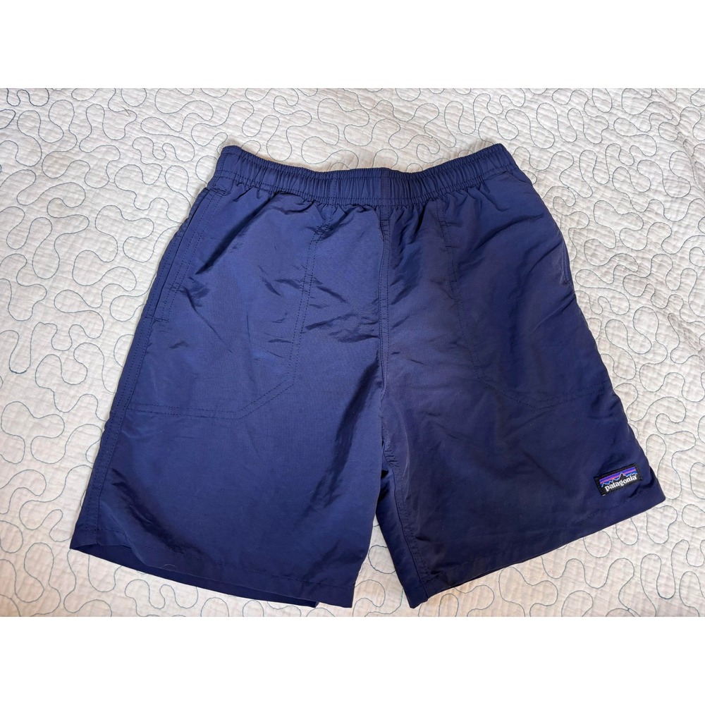 Patagonia Kids Baggies Shorts Navy Blue Mesh Liner Size Medium 10 NWOT